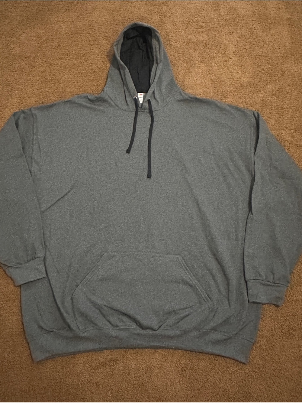 Lot2Fruit oftheLoom Softspun Fleece Pullover Hoodie Gray3XL Men's Hooded Pockets